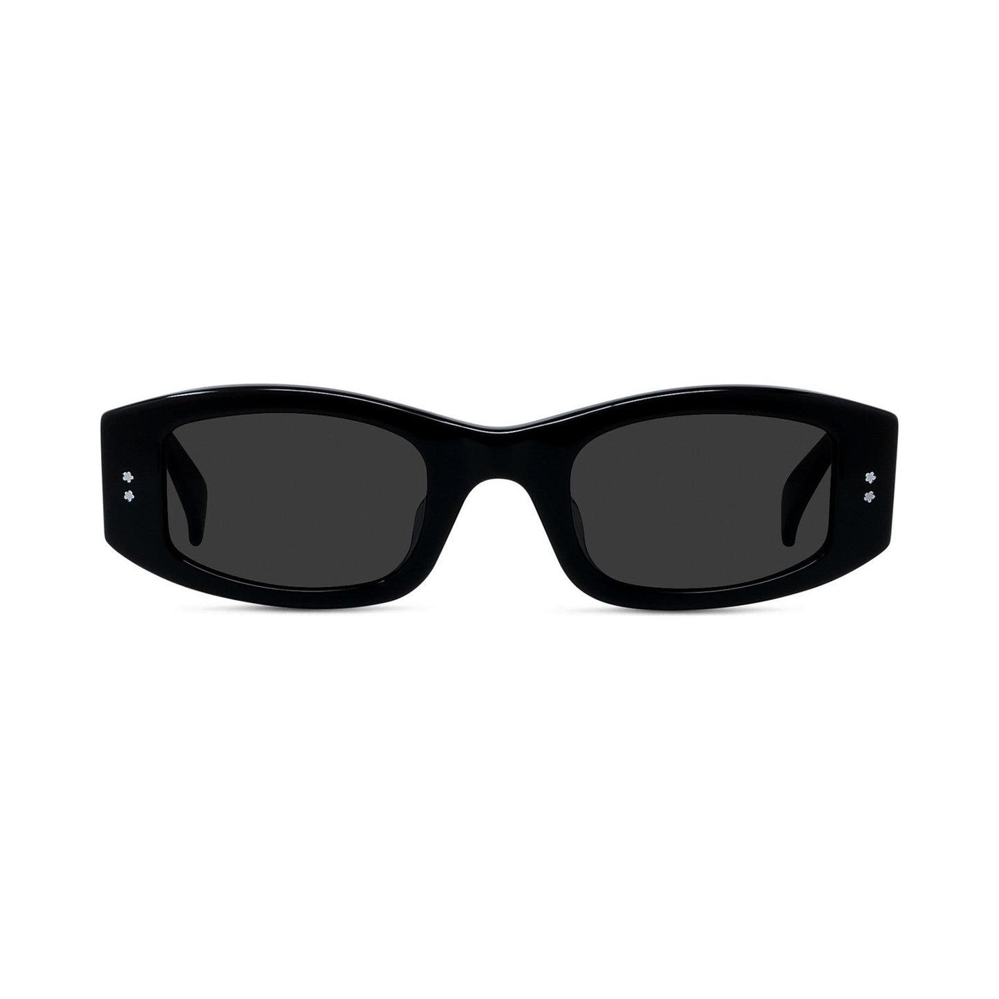 Boke Flower Black Rectangular Sunglasses 01a