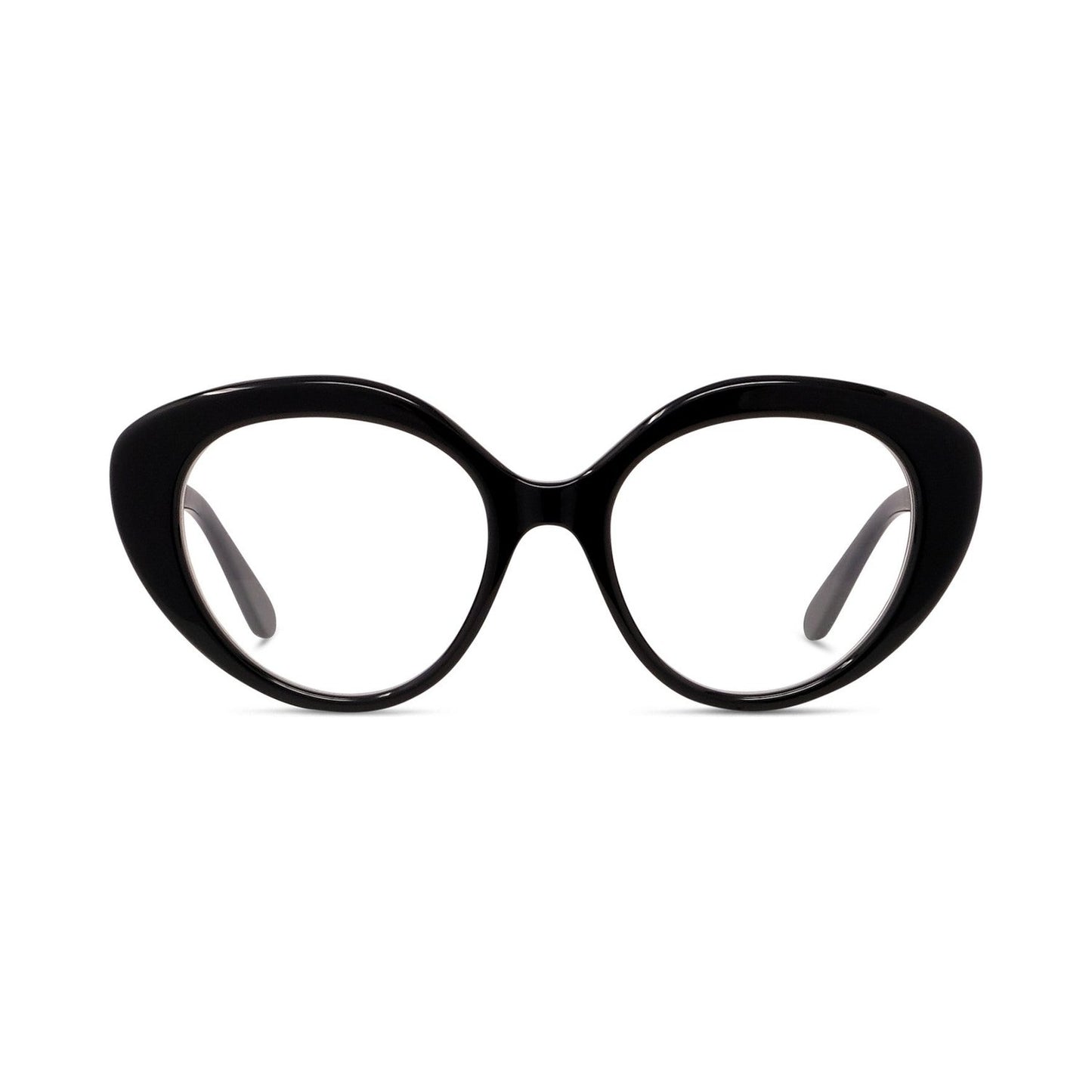 Curvy Black Cat Eye Eyeglasses