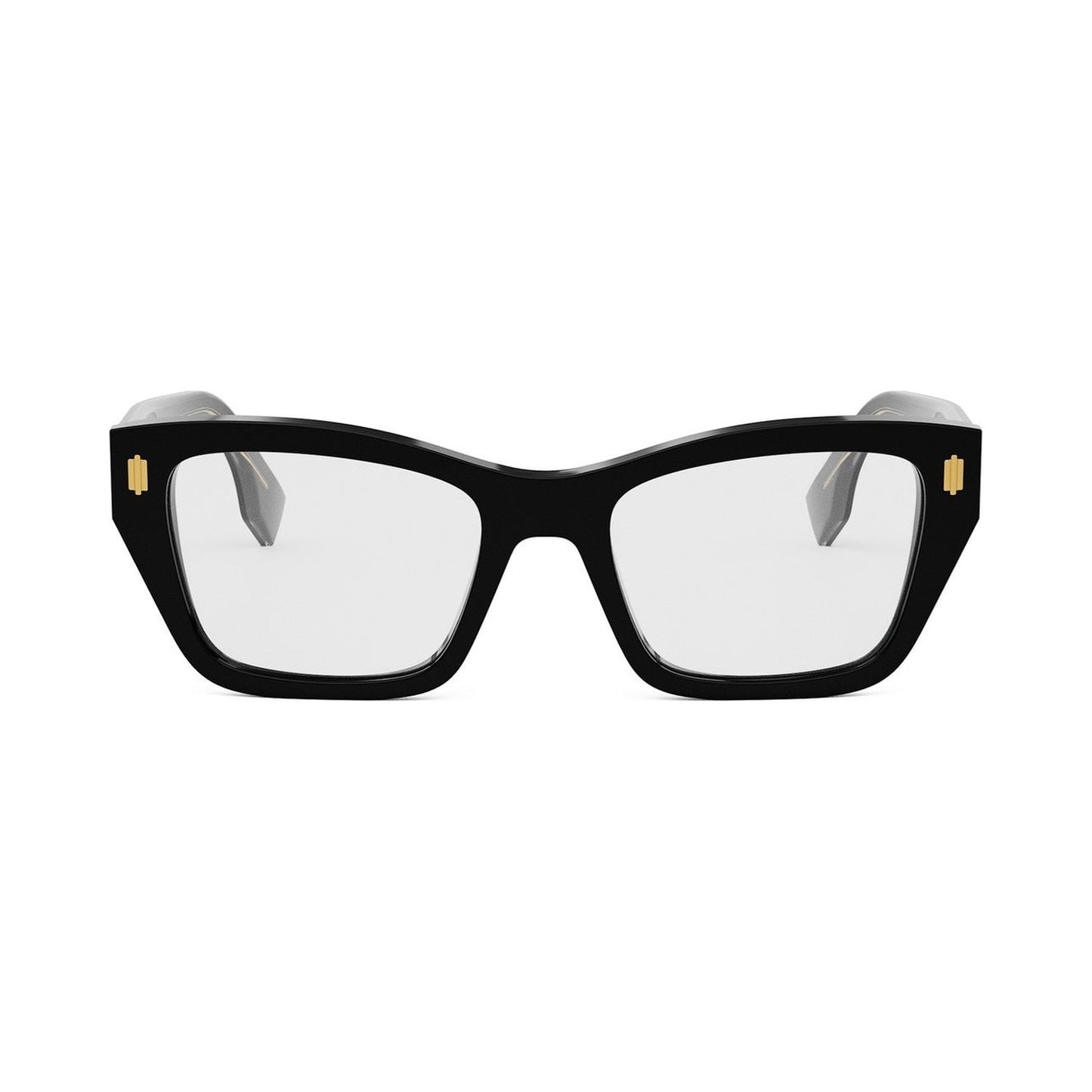 Fendi Roma Black Rectangular Eyeglasses