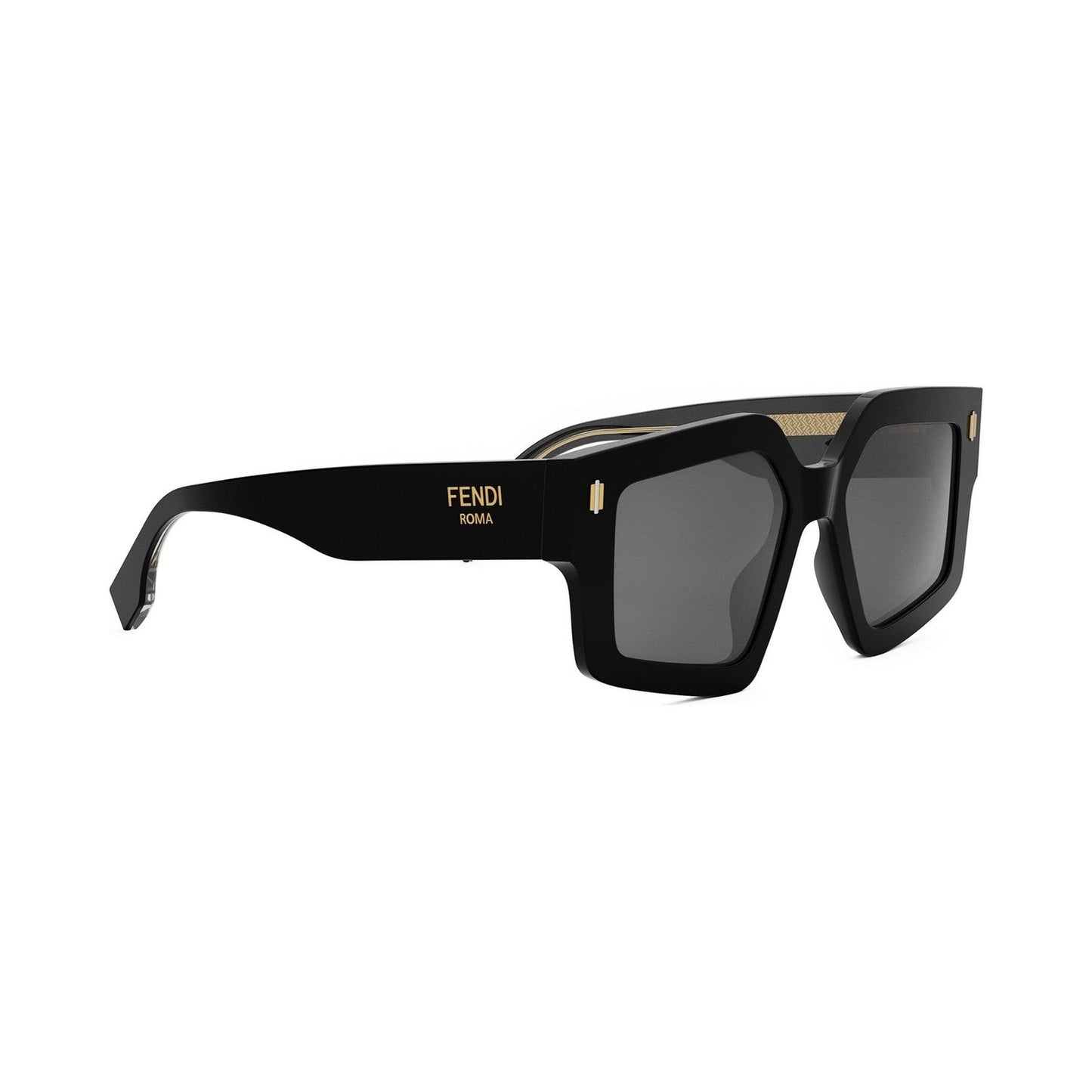 Fendi Roma Black Square Sunglasses