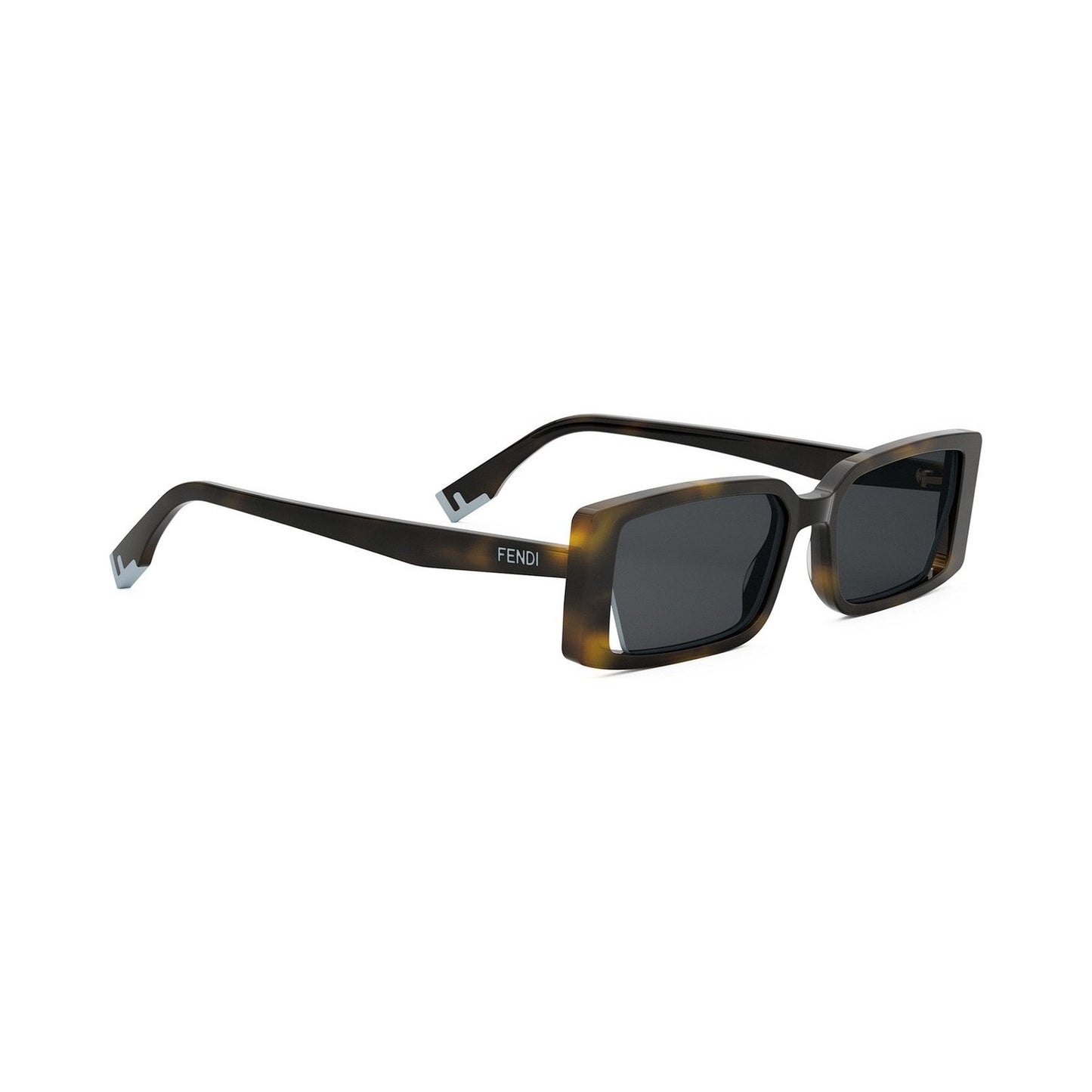 Fendi Way Havana Rectangular Sunglasses