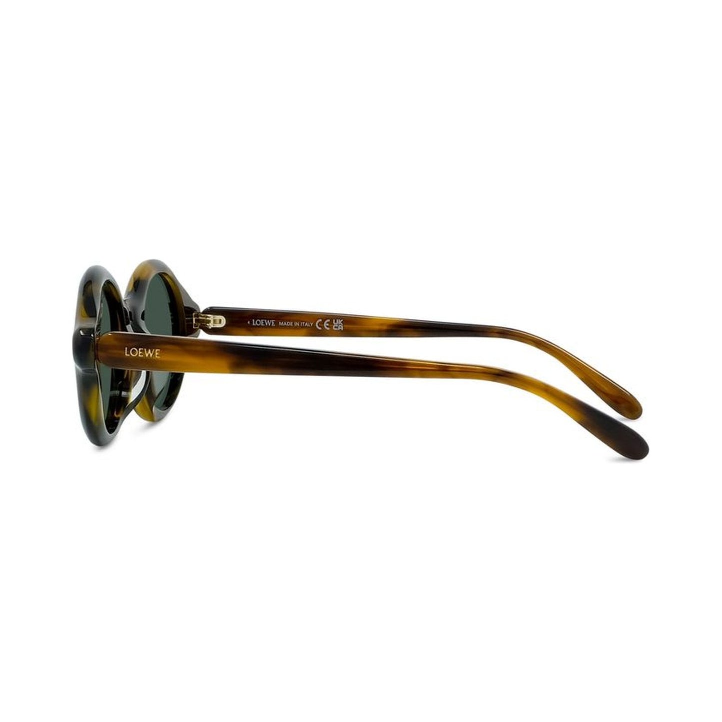 Slim Havana Round Sunglasses