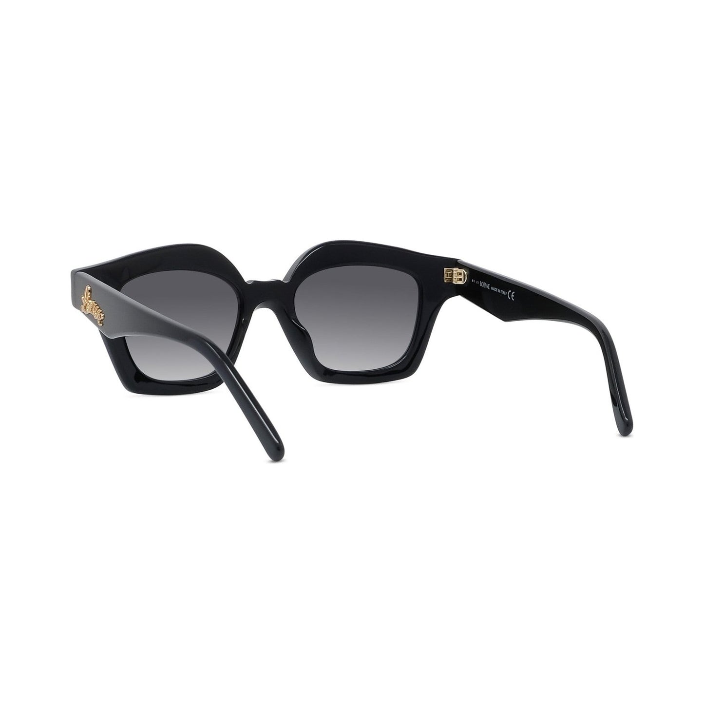 Curvy Black Cat eye Sunglasses 01b