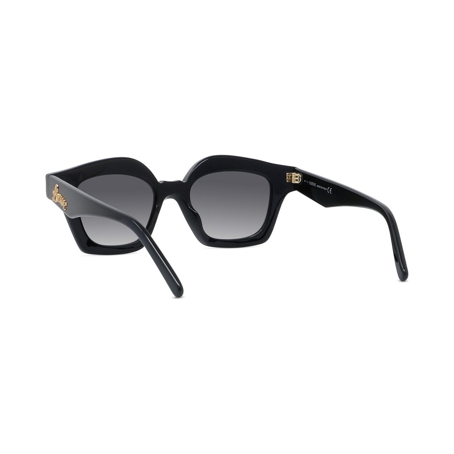 Curvy Black Cat eye Sunglasses 01b