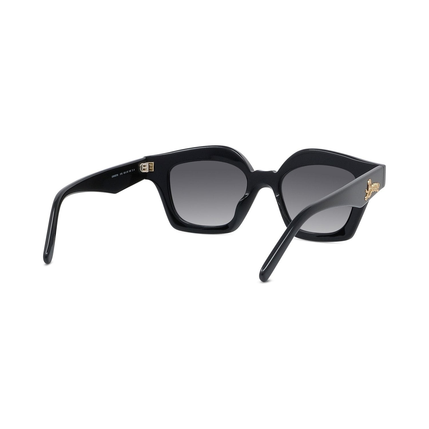 Curvy Black Cat eye Sunglasses 01b