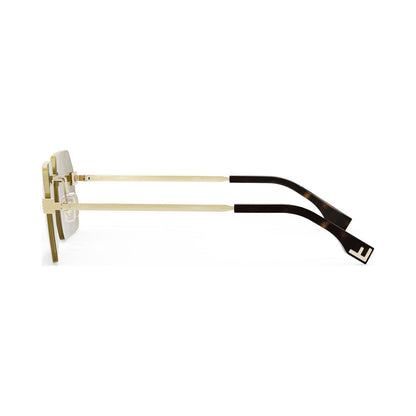 Fendi Sky Gold Rectangular Sunglasses