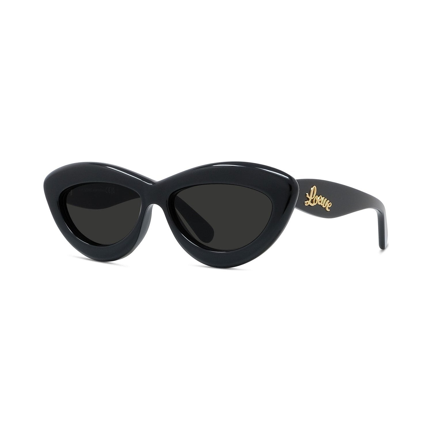 Curvy Black Cat Eye Sunglasses 01a