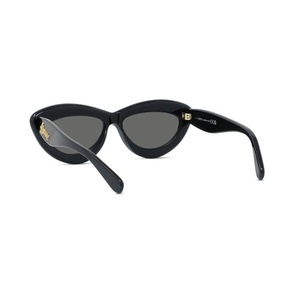 Curvy Black Cat Eye Sunglasses 01a
