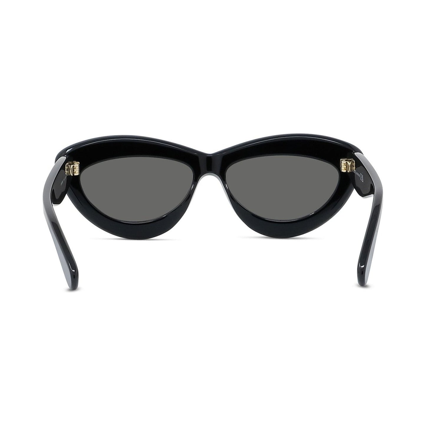 Curvy Black Cat Eye Sunglasses 01a