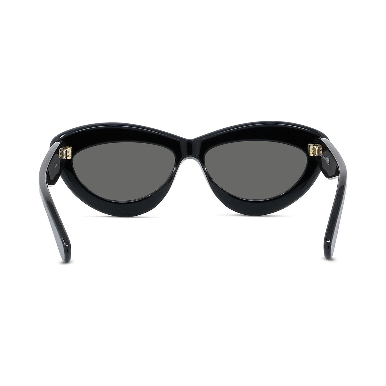 Curvy Black Cat Eye Sunglasses 01a