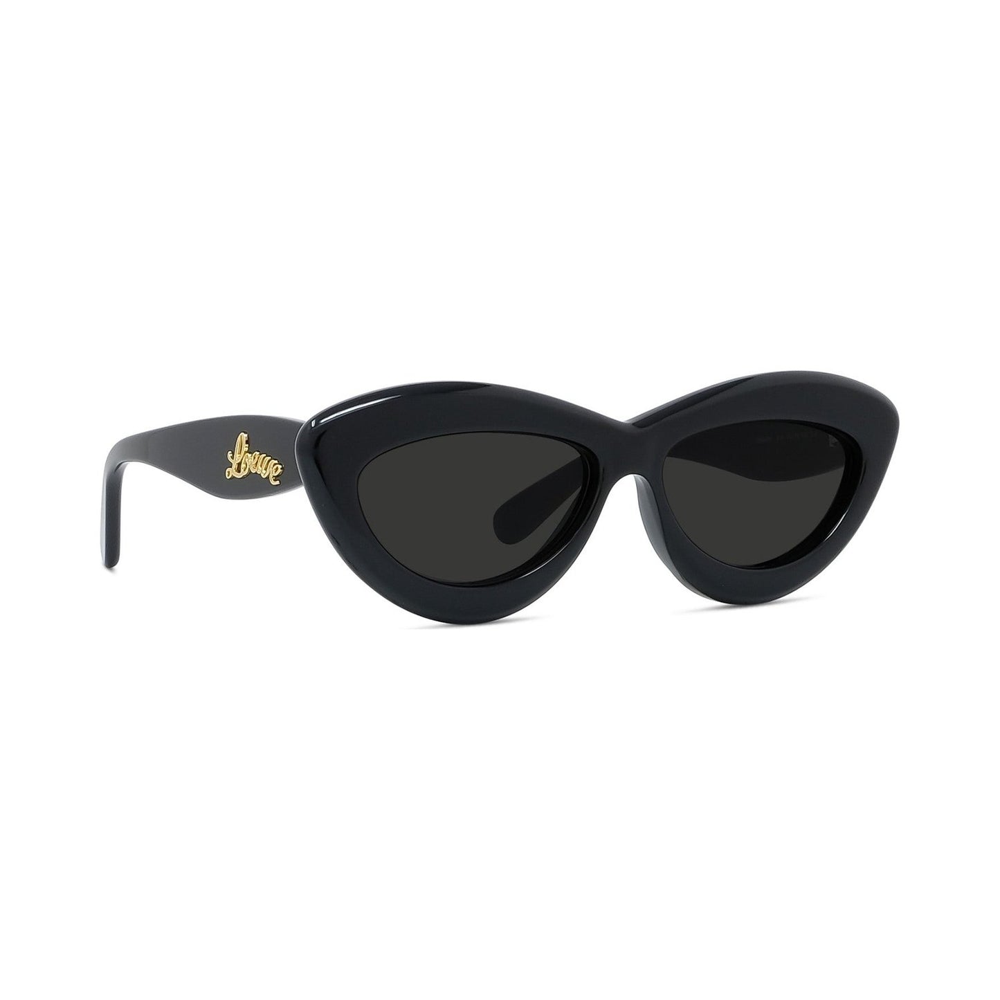 Curvy Black Cat Eye Sunglasses 01a