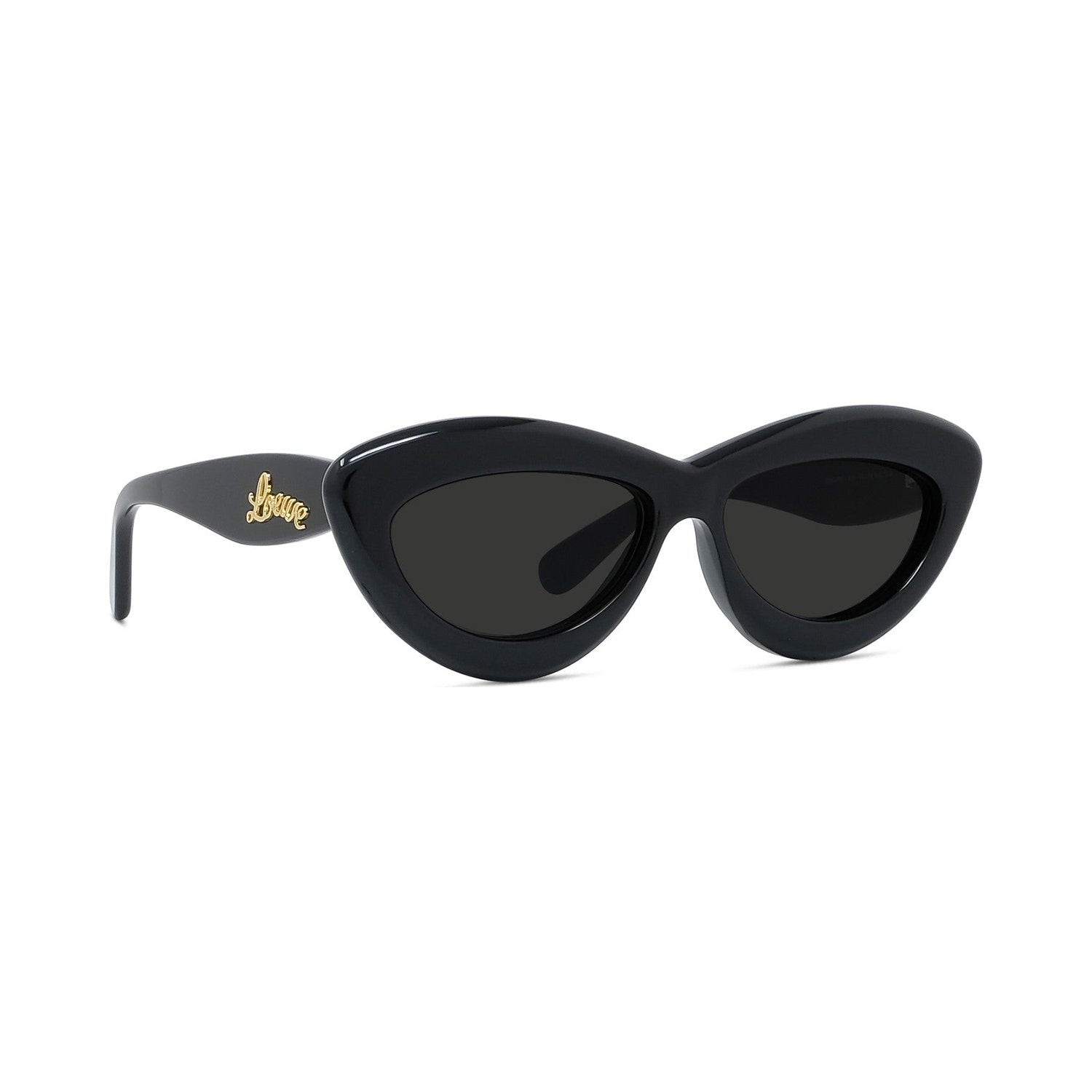 Curvy Black Cat Eye Sunglasses 01a