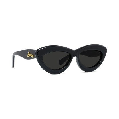 Curvy Black Cat Eye Sunglasses 01a