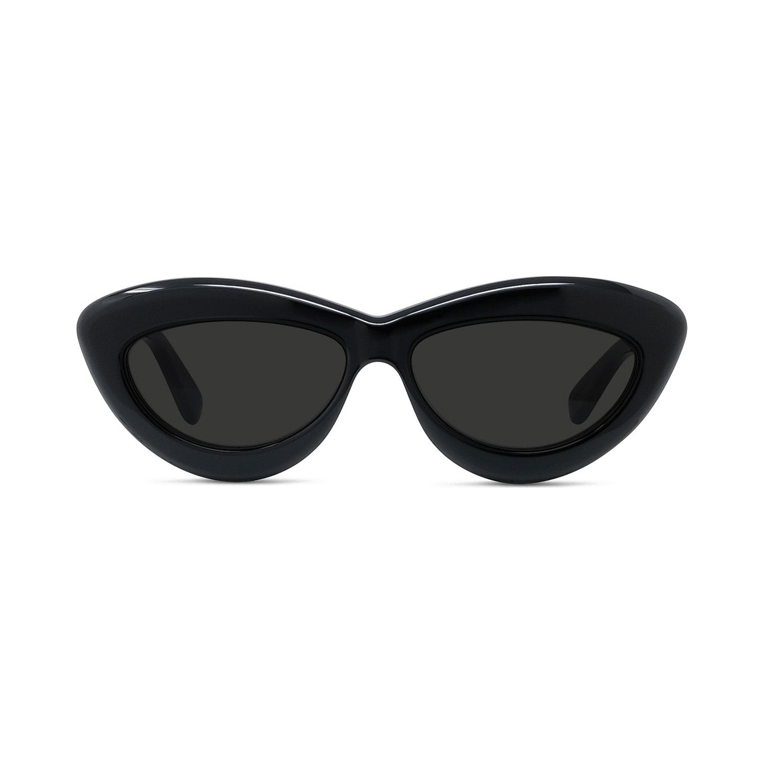Curvy Black Cat Eye Sunglasses 01a
