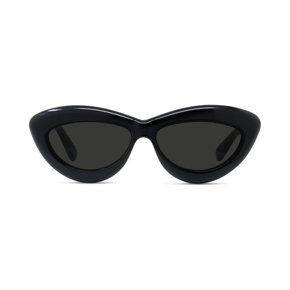 Curvy Black Cat Eye Sunglasses 01a