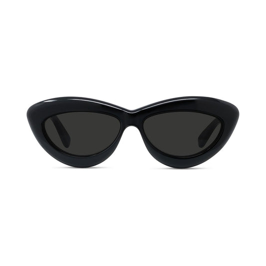 Curvy Black Cat Eye Sunglasses 01a