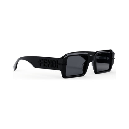 Fendigraphy Black Rectangular Sunglasses 01a