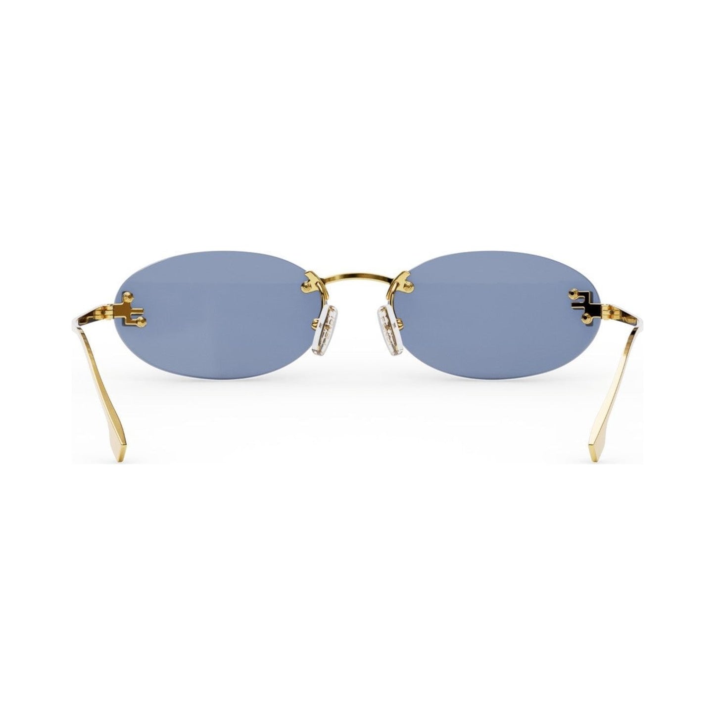 Fendi First Crystal Gold Oval Sunglasses 30v