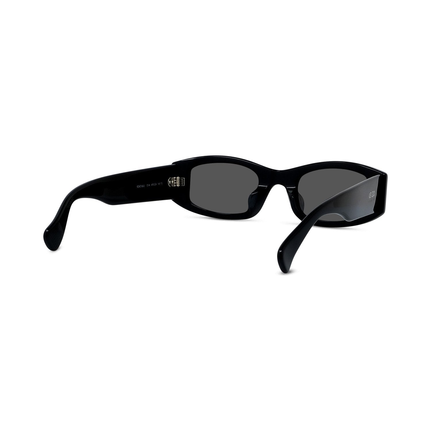 Boke Flower Black Rectangular Sunglasses 01a
