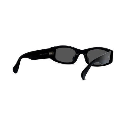 Boke Flower Black Rectangular Sunglasses 01a