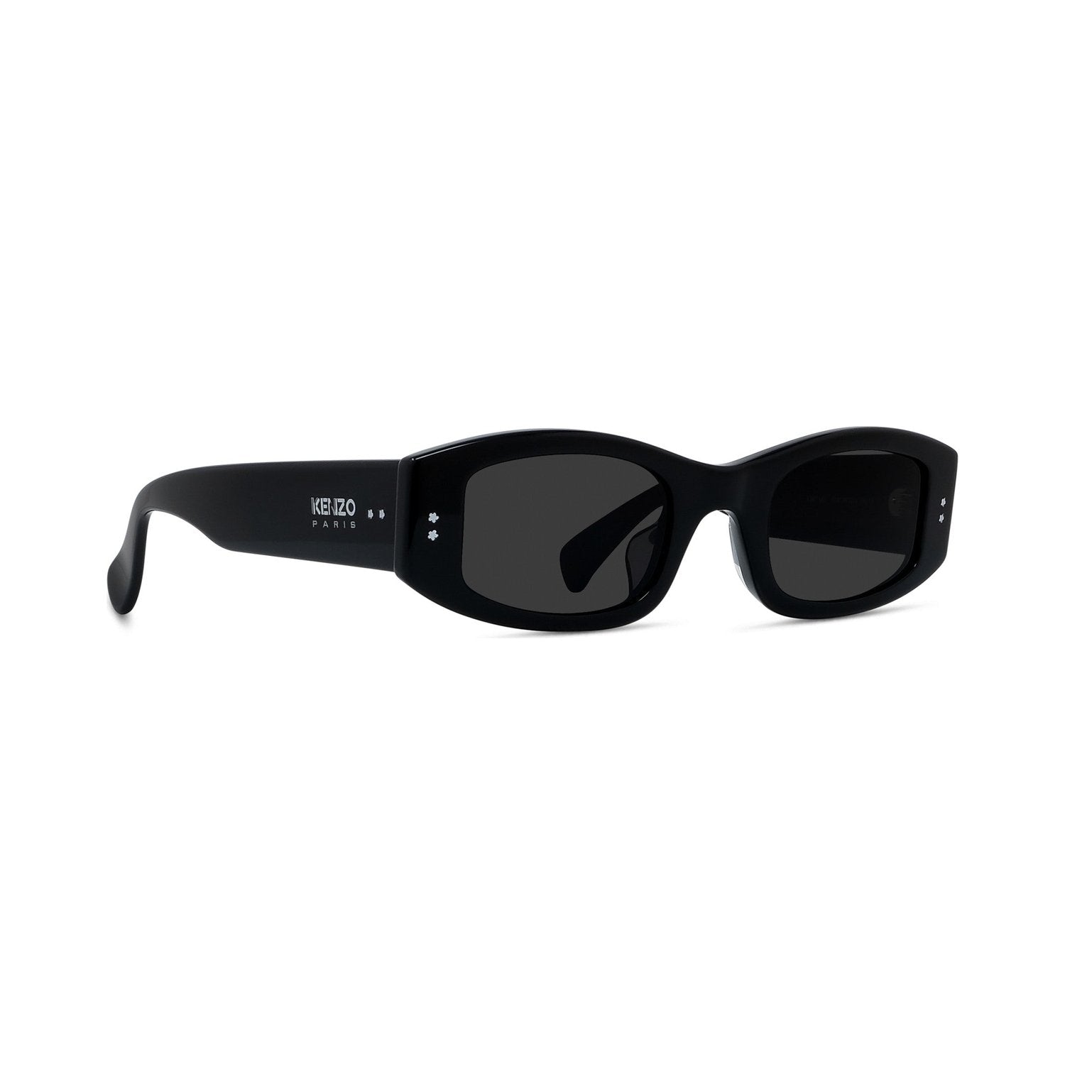 Boke Flower Black Rectangular Sunglasses 01a