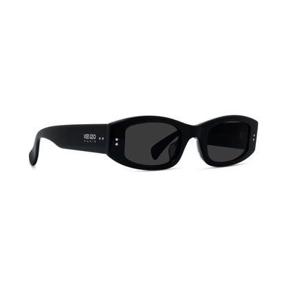 Boke Flower Black Rectangular Sunglasses 01a