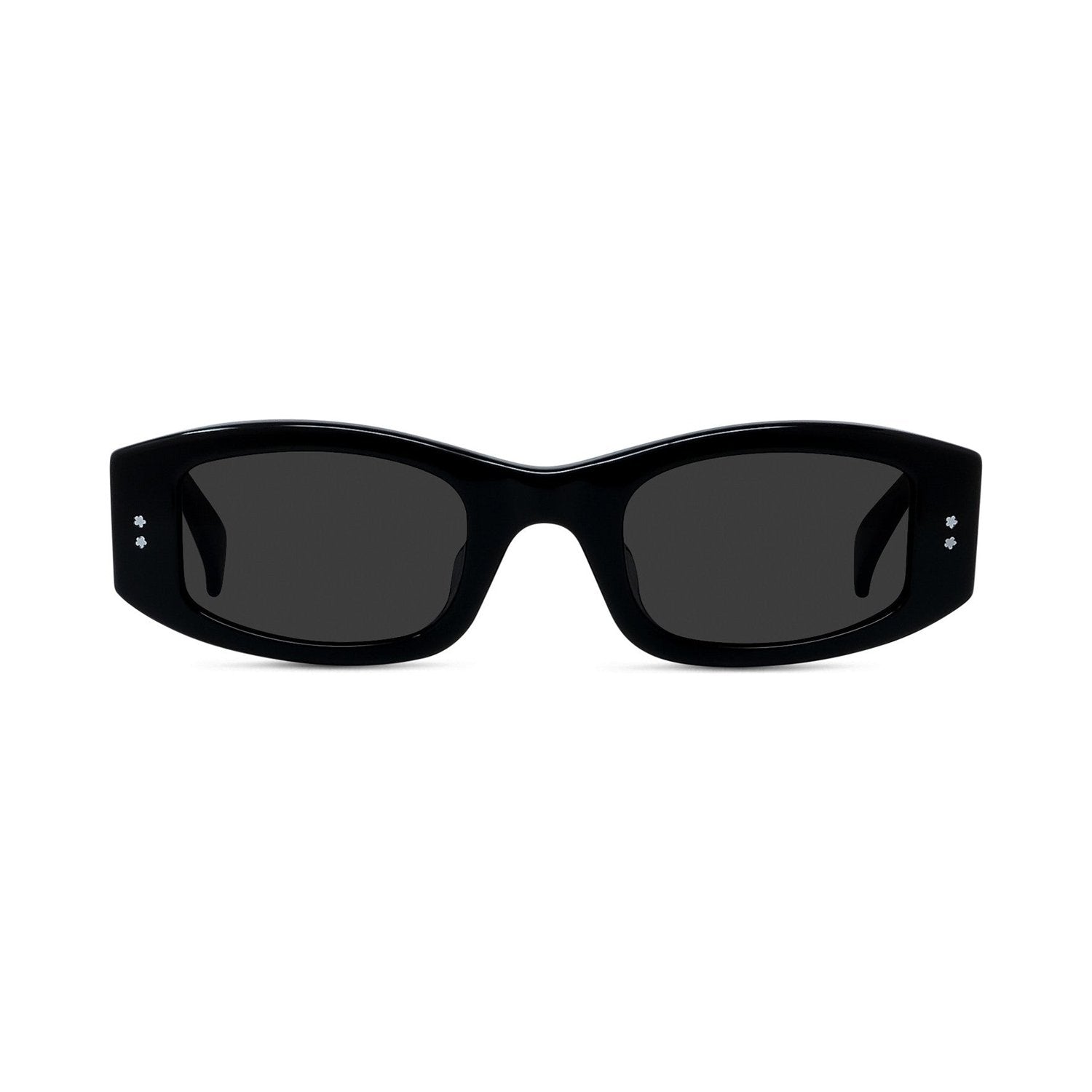 Boke Flower Black Rectangular Sunglasses 01a