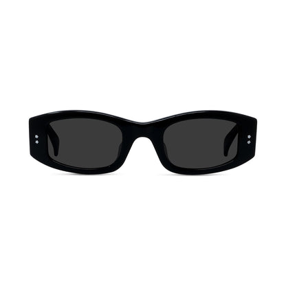 Boke Flower Black Rectangular Sunglasses 01a