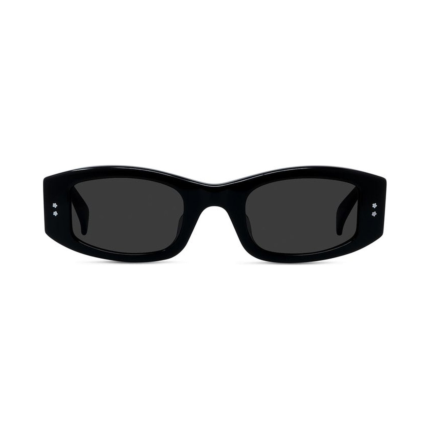 Boke Flower Black Rectangular Sunglasses 01a