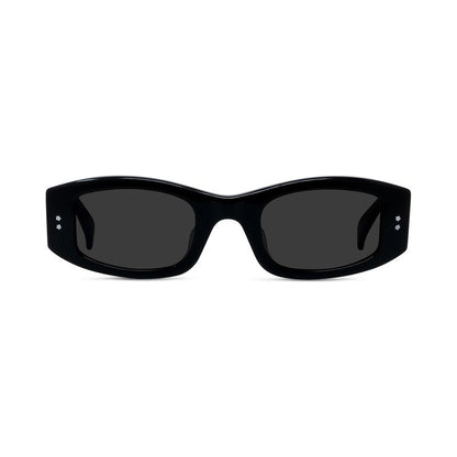 Boke Flower Black Rectangular Sunglasses 01a