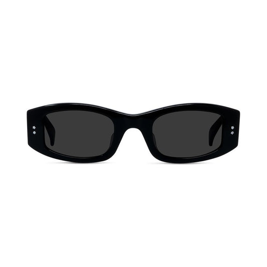 Boke Flower Black Rectangular Sunglasses 01a