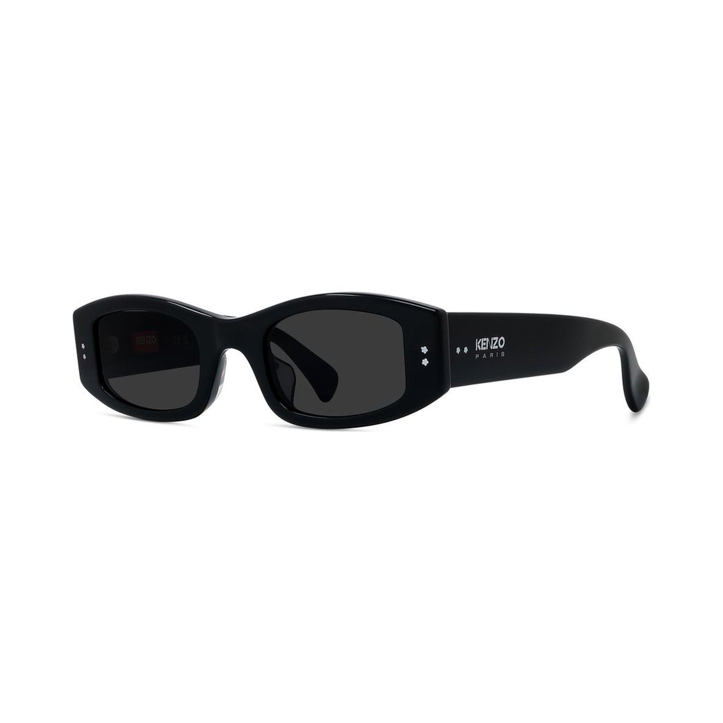 Boke Flower Black Rectangular Sunglasses 01a