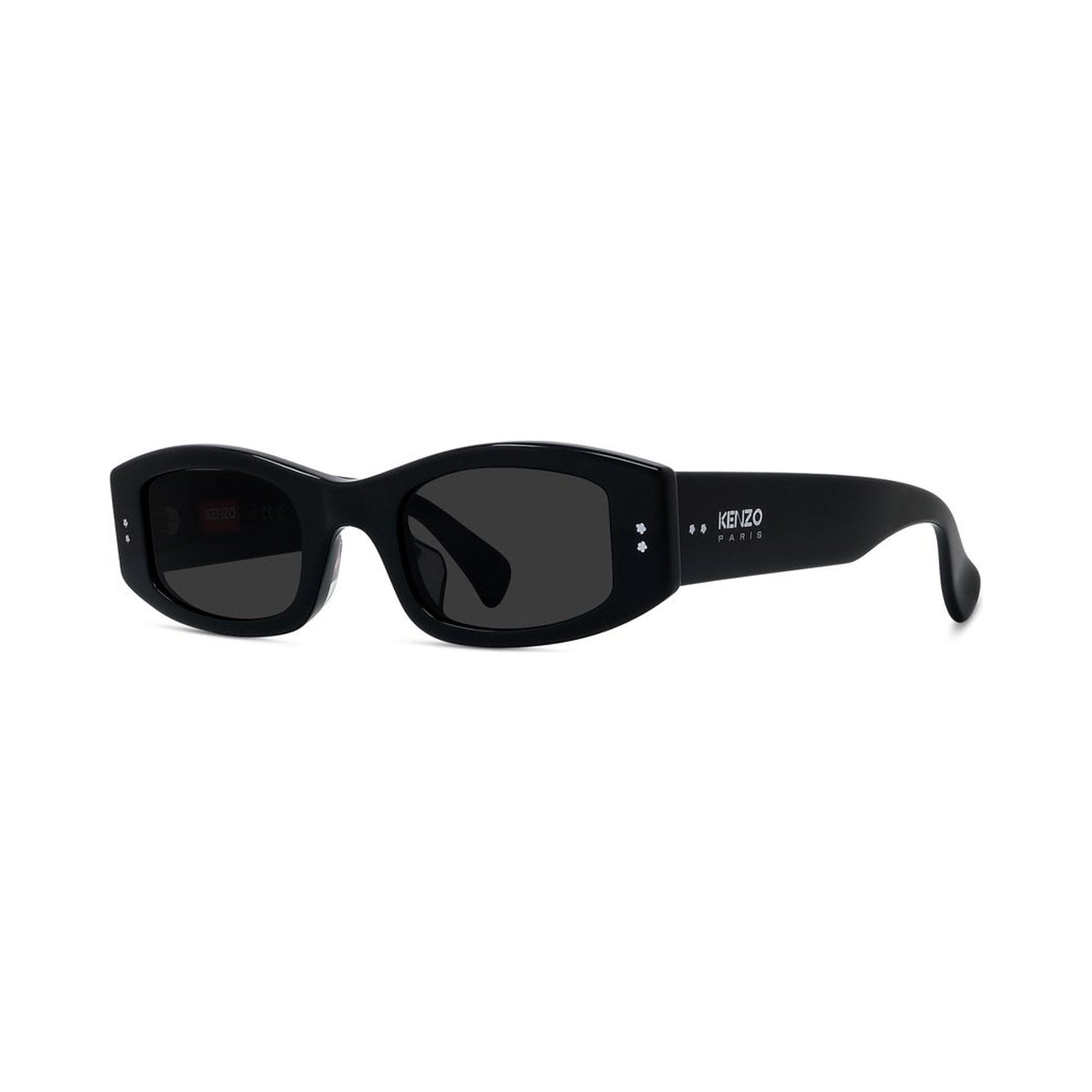 Boke Flower Black Rectangular Sunglasses 01a