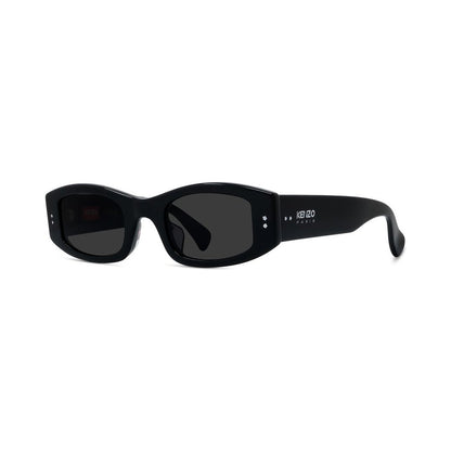 Boke Flower Black Rectangular Sunglasses 01a