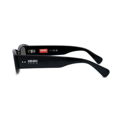Boke Flower Black Rectangular Sunglasses 01a