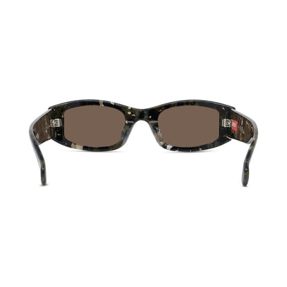 Boke Flower Havana Rectangular Sunglasses 56e