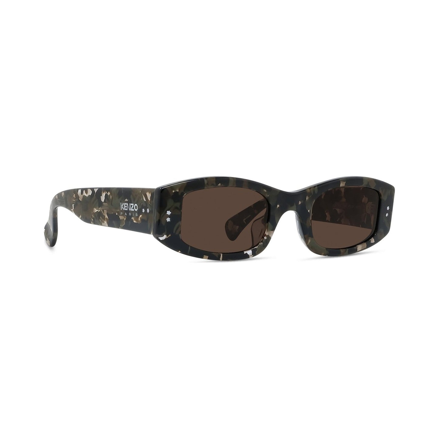 Boke Flower Havana Rectangular Sunglasses 56e