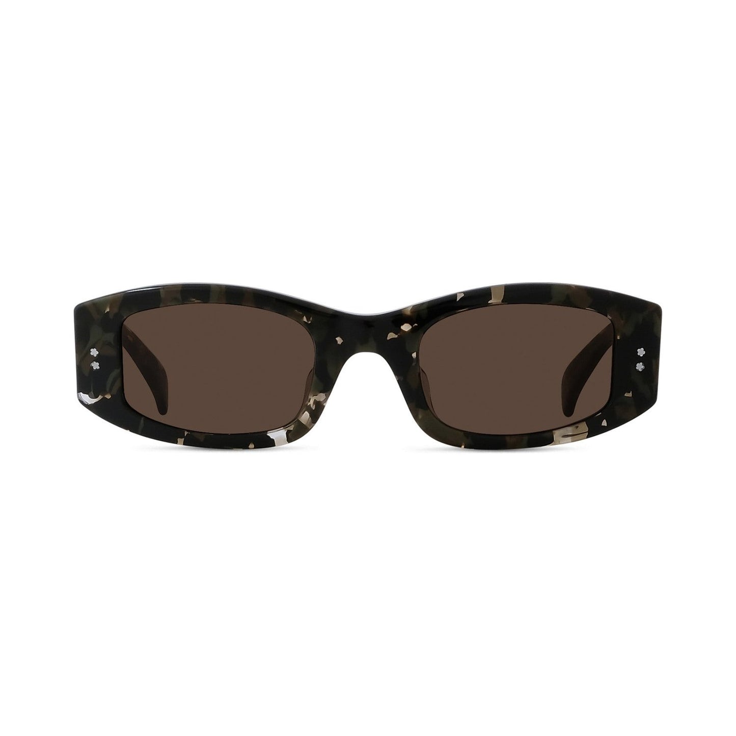 Boke Flower Havana Rectangular Sunglasses 56e