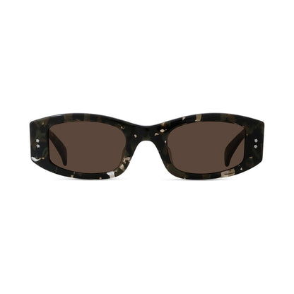Boke Flower Havana Rectangular Sunglasses 56e