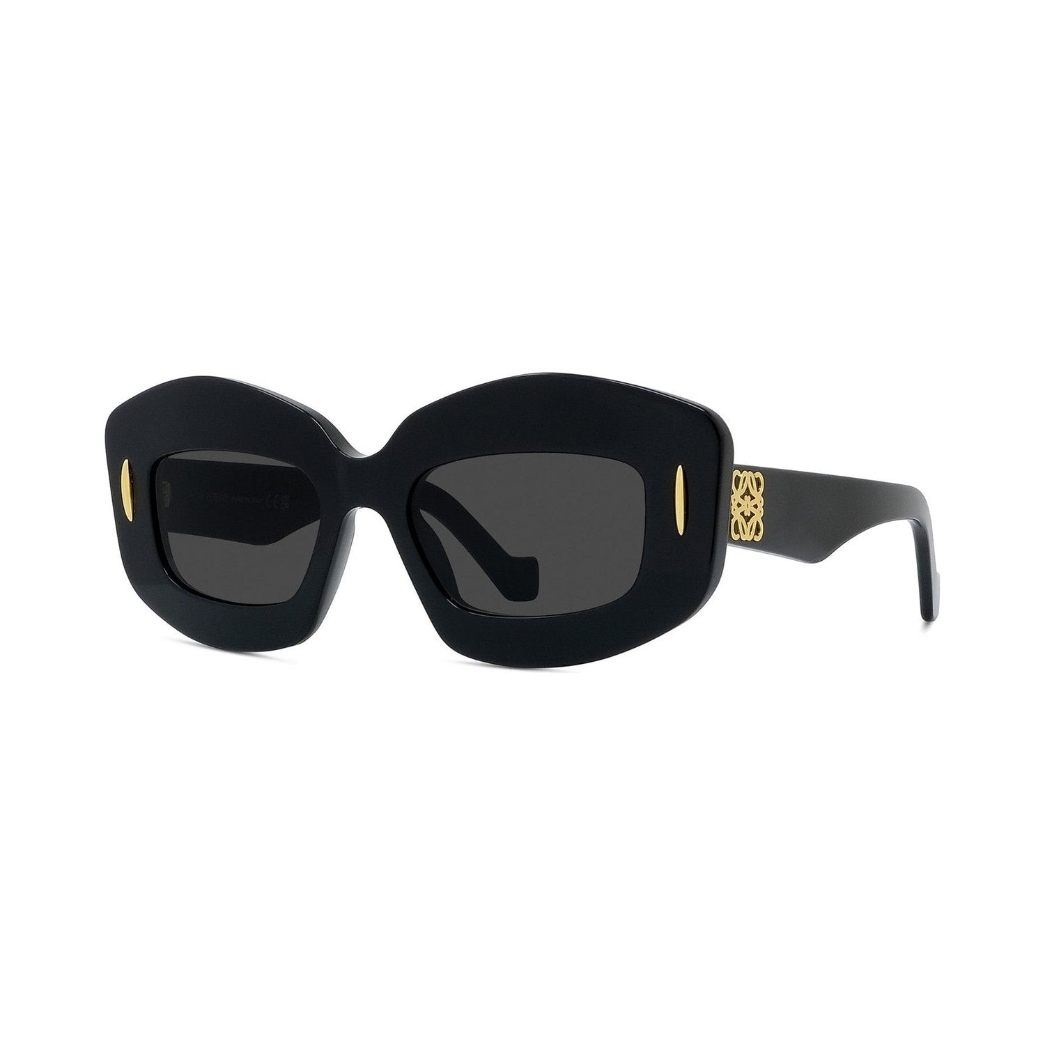 Anagram Black Rectangular Sunglasses 01a