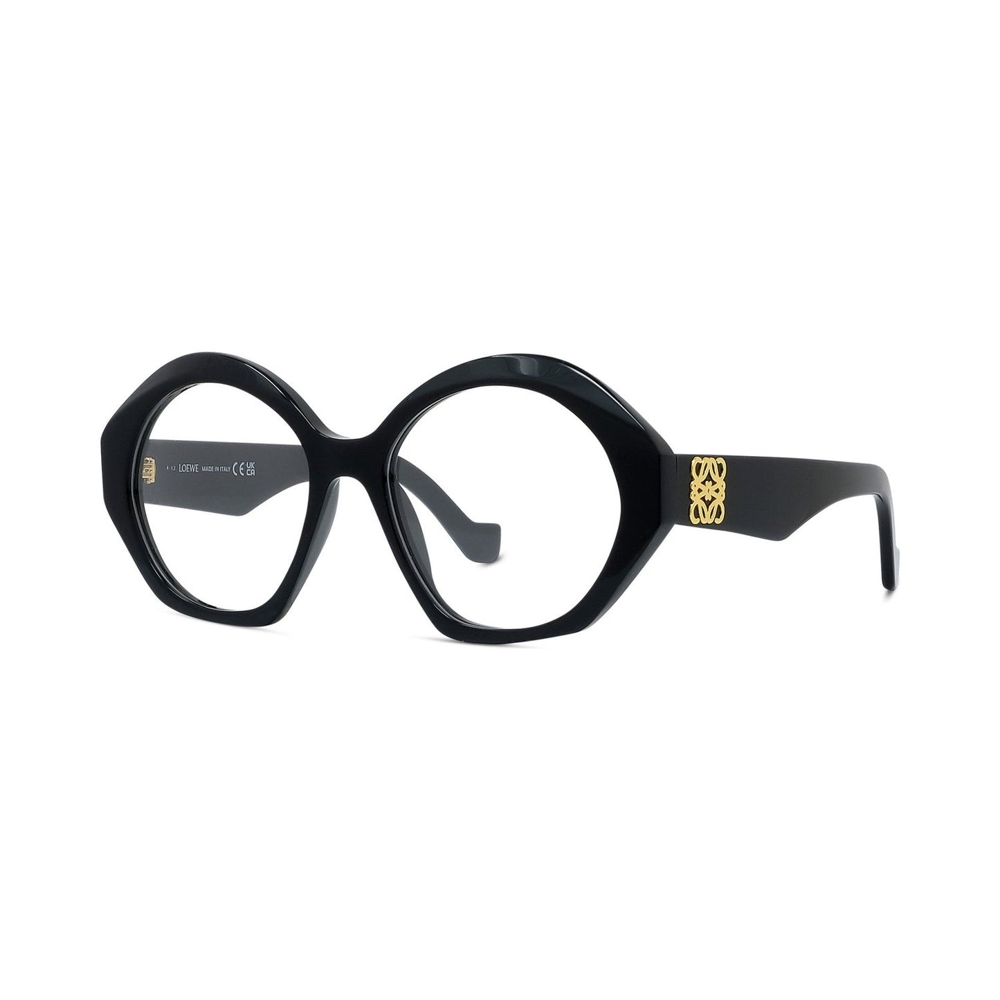 Anagram Black Hexagonal Eyeglasses 001