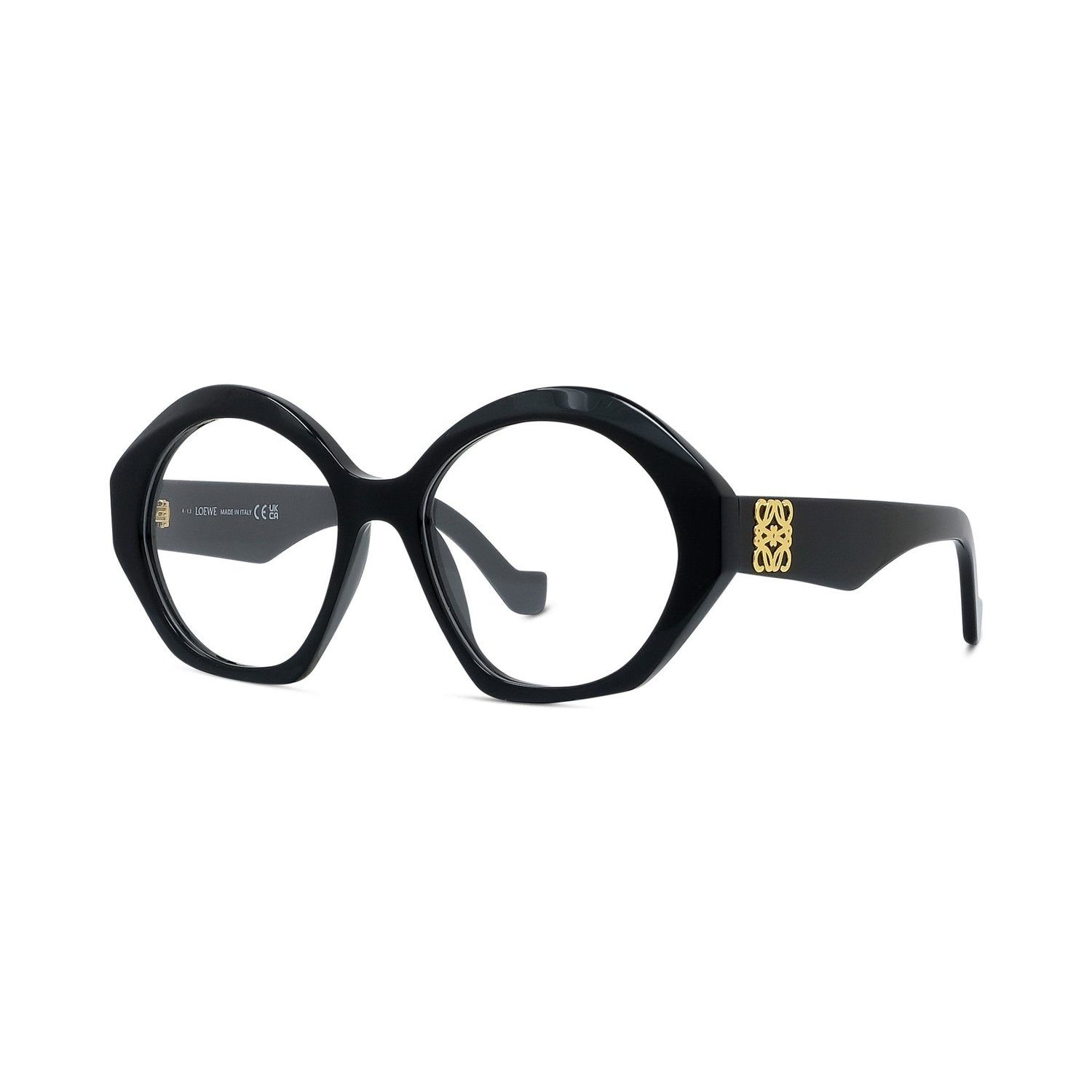 Anagram Black Hexagonal Eyeglasses 001