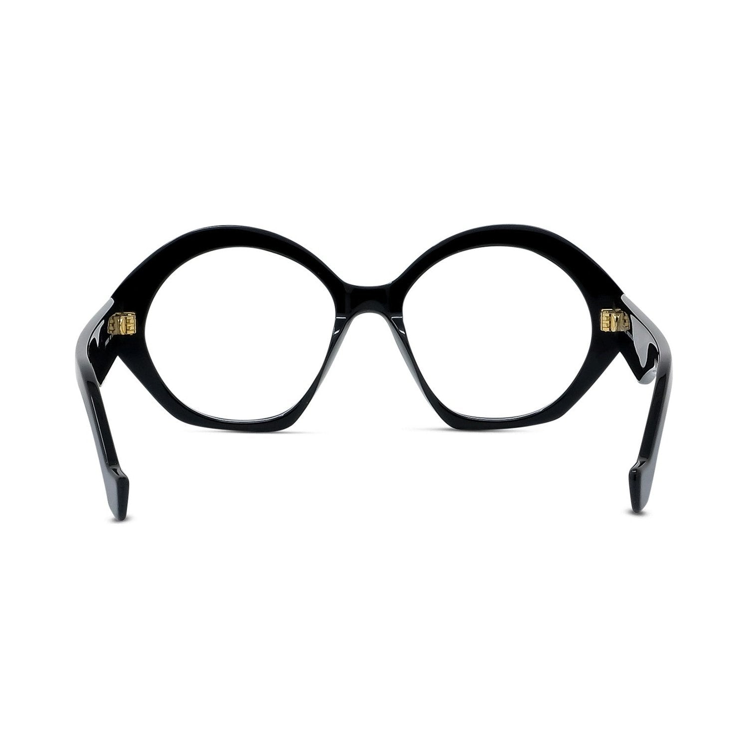 Anagram Black Hexagonal Eyeglasses 001