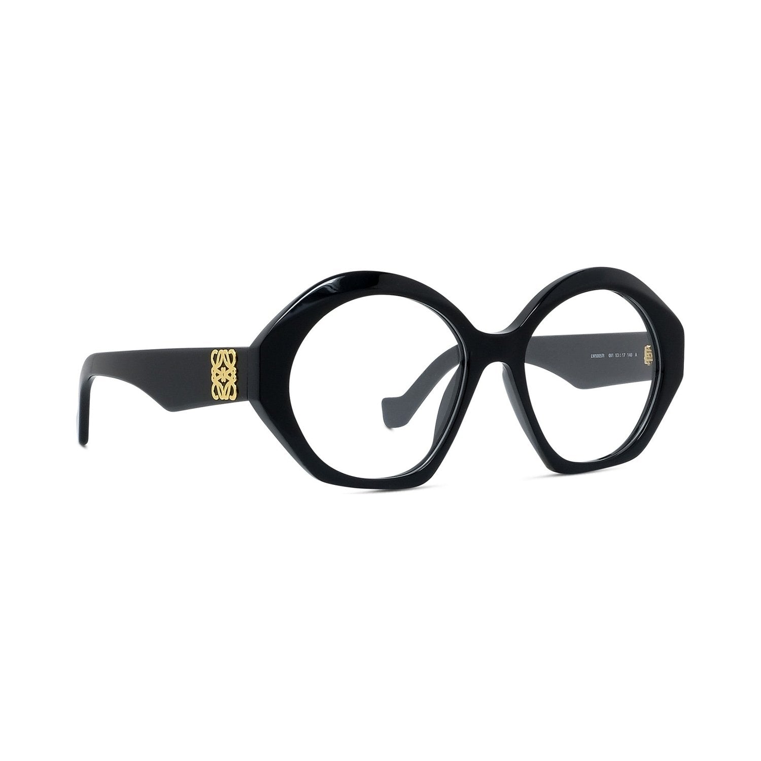 Anagram Black Hexagonal Eyeglasses 001