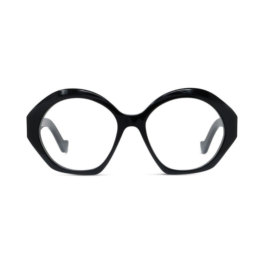 Anagram Black Hexagonal Eyeglasses 001