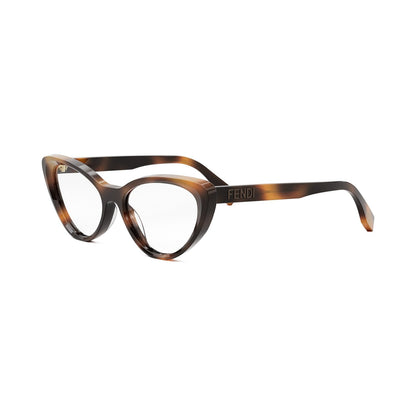 Lettering Havana Oval Eyeglasses 053