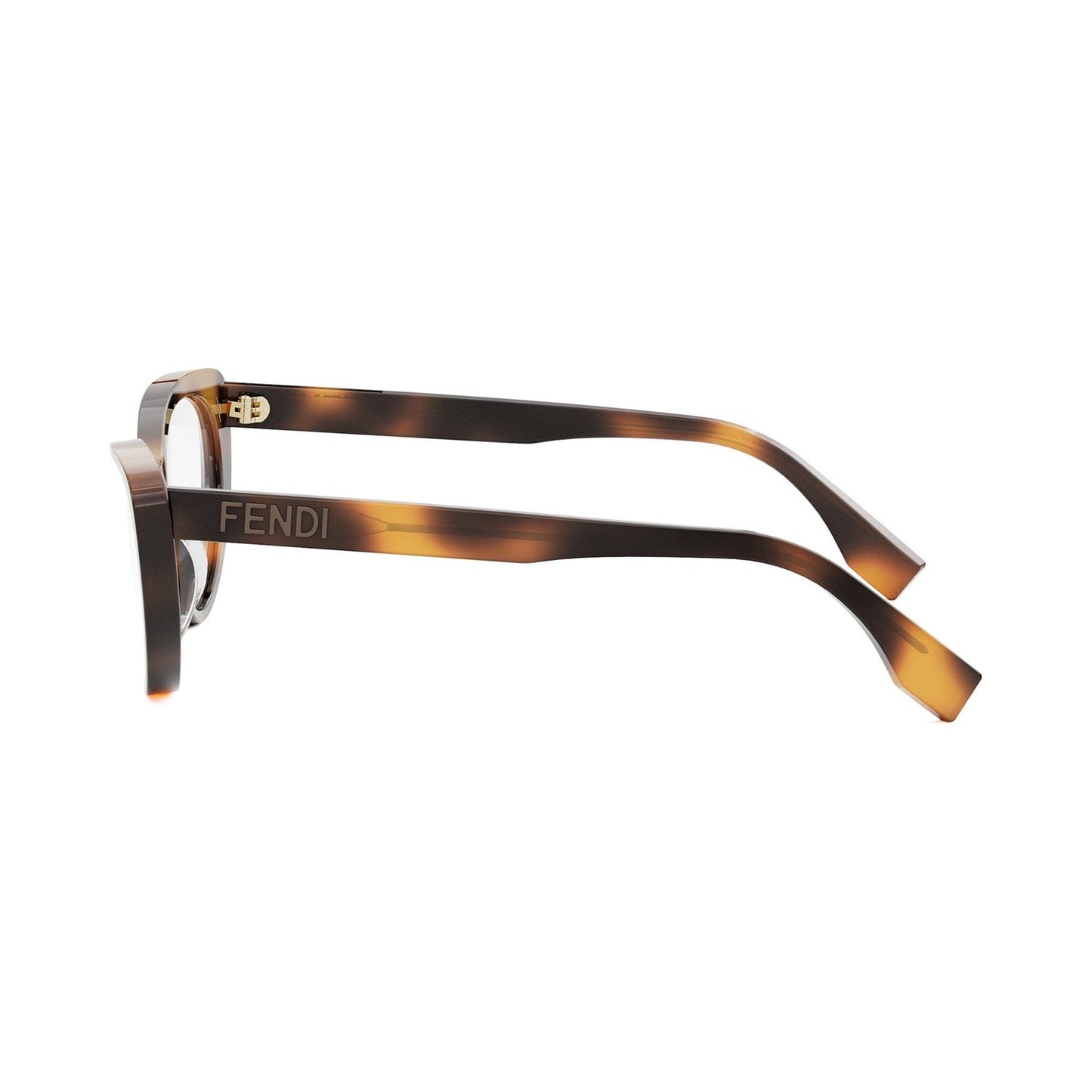 Lettering Havana Oval Eyeglasses 053