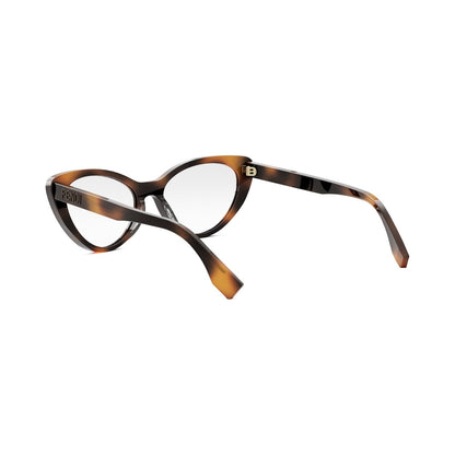 Lettering Havana Oval Eyeglasses 053