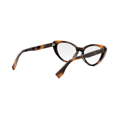 Lettering Havana Oval Eyeglasses 053