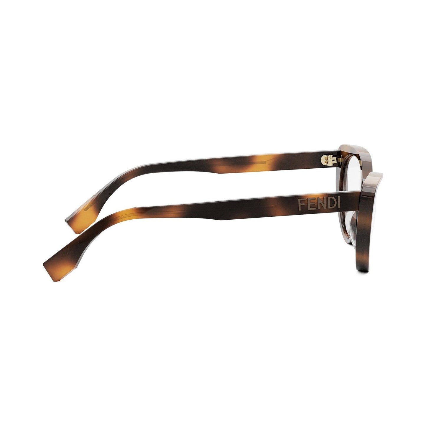 Lettering Havana Oval Eyeglasses 053